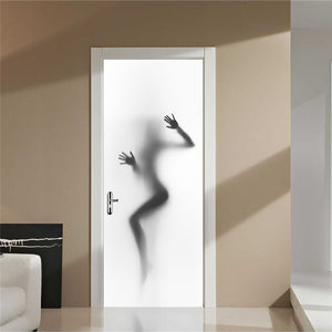 77x200cm 3D Beautiful Landscape Door Sticker For Living Room Bedroom DIY PVC Self Adhesive Wallpaper Waterproof Mural Decal