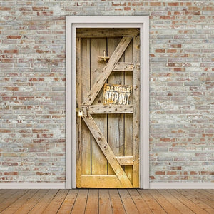 77x200cm 3D Beautiful Landscape Door Sticker For Living Room Bedroom DIY PVC Self Adhesive Wallpaper Waterproof Mural Decal