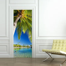 Load image into Gallery viewer, 77x200cm 3D Beautiful Landscape Door Sticker For Living Room Bedroom DIY PVC Self Adhesive Wallpaper Waterproof Mural Decal