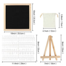 Load image into Gallery viewer, OurWarm Funny DIY Felt Letter Board Sign Pink Black Grey Changeable Message Board With Holder Wedding Home Decoration 10&quot;x10&quot;