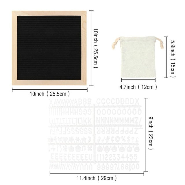 OurWarm Funny DIY Felt Letter Board Sign Pink Black Grey Changeable Message Board With Holder Wedding Home Decoration 10